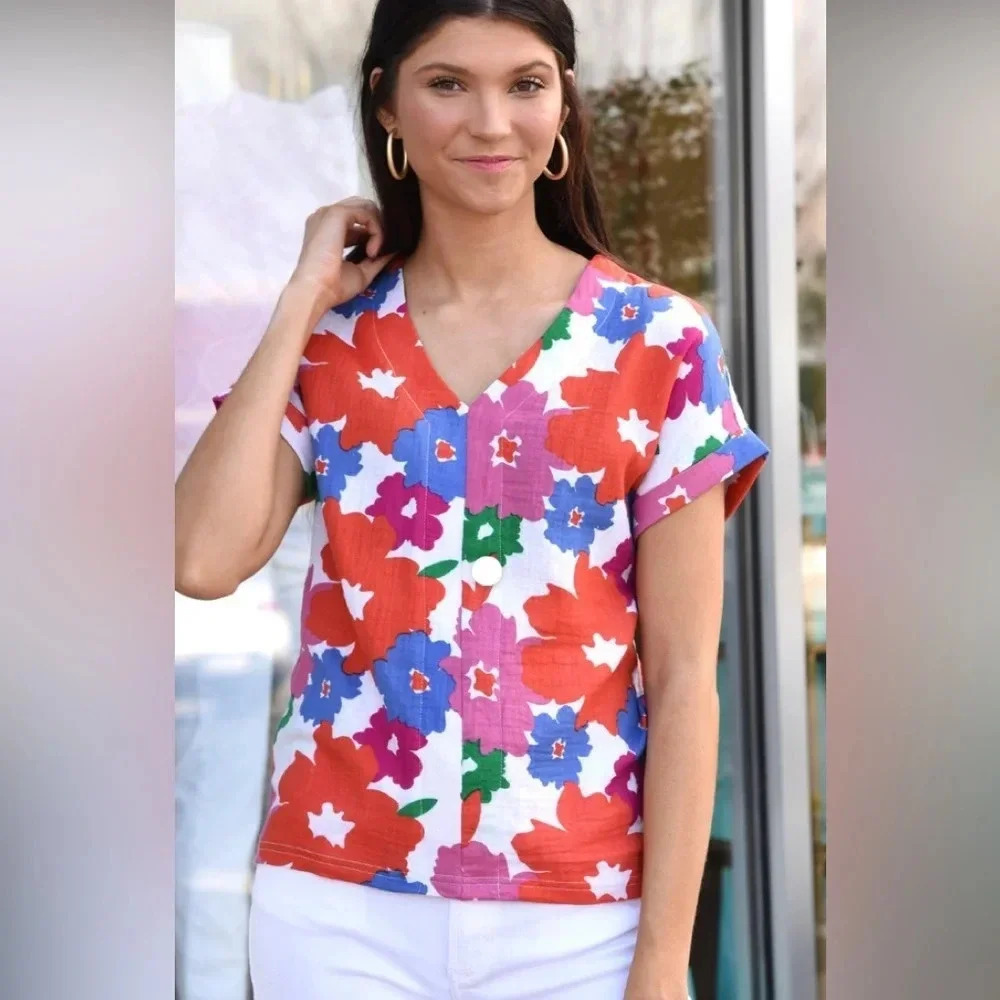 Michelle McDowell The Harper Top Floral Sz S